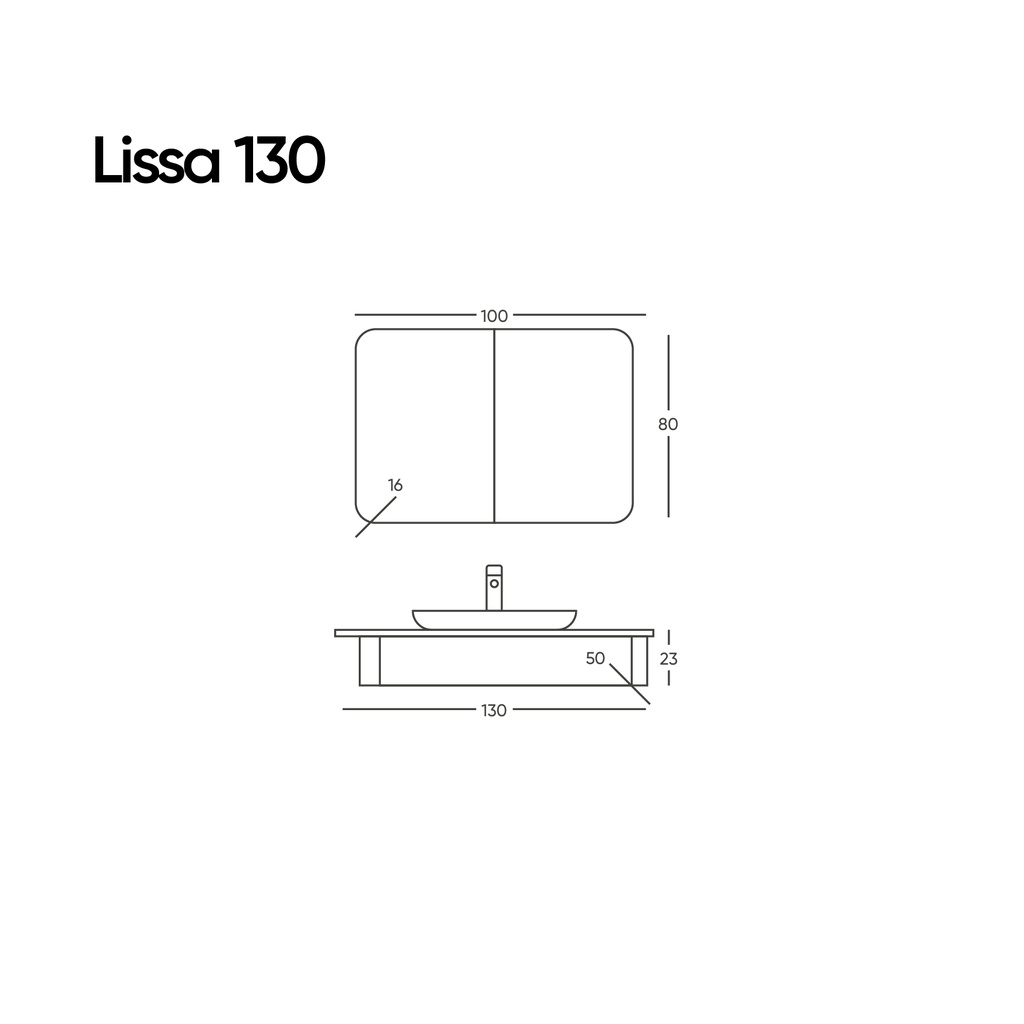 Lissa 130 Beyaz/Ahşap Doğal Meşe Takım