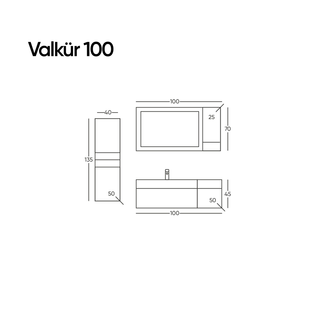 Valkür 100 Antrasit Takım