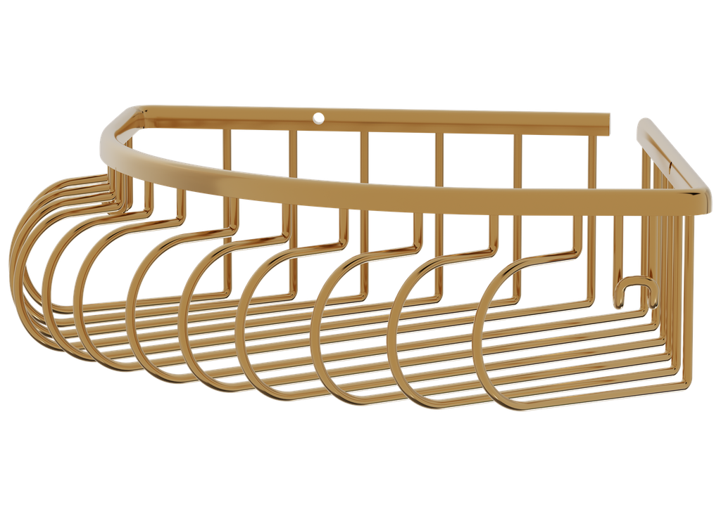 Dekoratif Tekli Köşe Raf Altın 20X20 55201-A