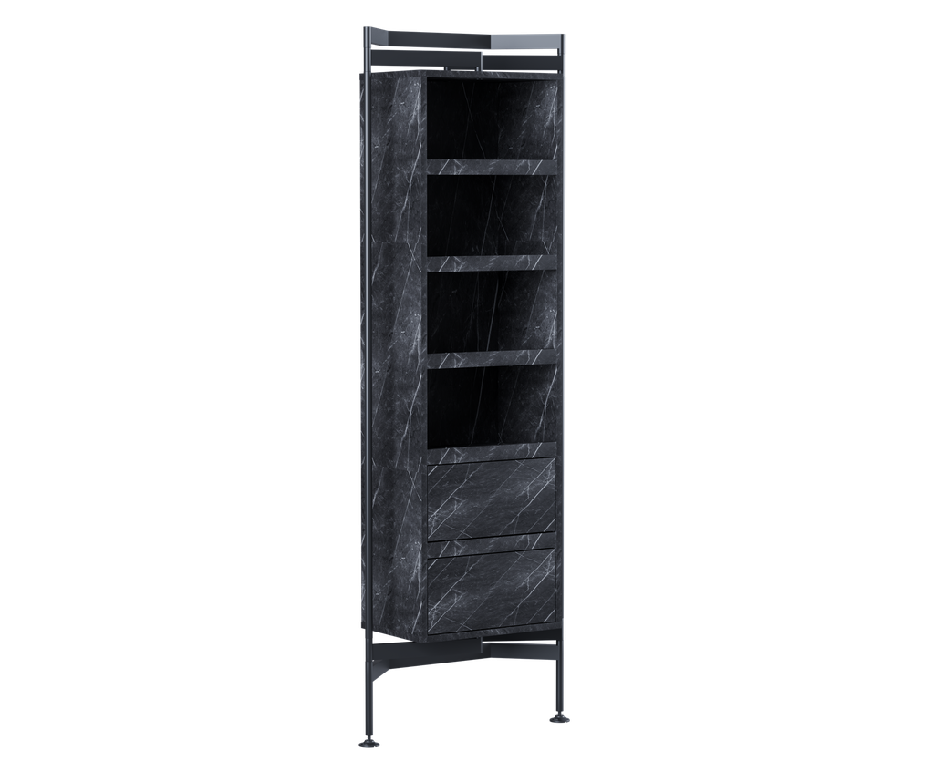 Heletra 160 Space Black Boy Dolabı (Döner Mekanizmalı)