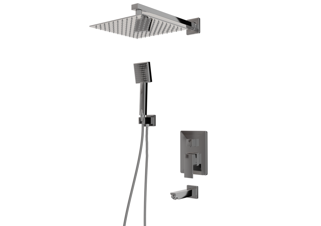 [10TDS.ANK.KDS.20300] Ankastre Kare Duş Ünitesi 3 Yönlü Krom 20300