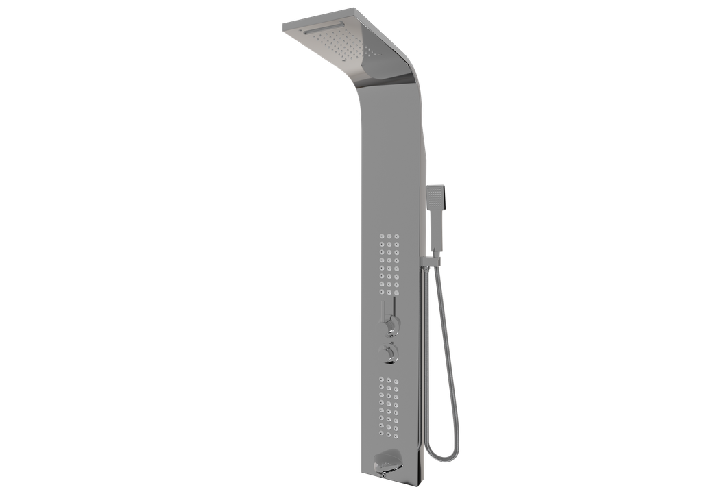 [10TDS.CUB.PND.44100] Cubic Panel Duş Krom 44100